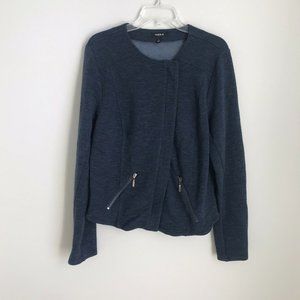 Torrid 2 Teal Long Sleeve Textured Moto Jacket